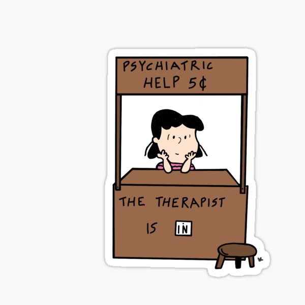 Artikel-Vorschau von Der Therapeut ist in, designt und verkauft von Sticky Souls.