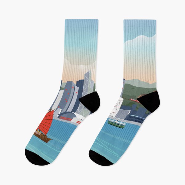Item preview, Hong Kong travel poster cityscape designed and sold by Arctic frame studio.