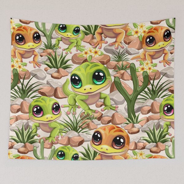 Item preview, Baby Geckos Cute Big Eyed Characters designed and sold by BluedarkArt.