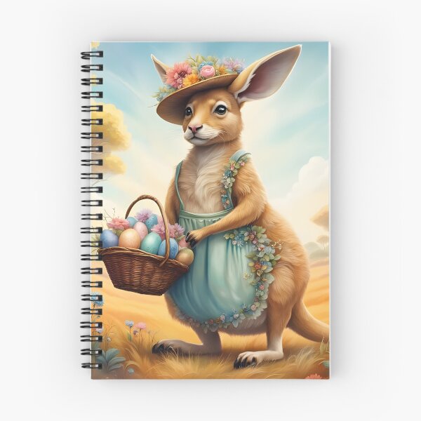 Item preview, Easter Down Under: Kangaroo delivering Painted Eggs designed and sold by ACuriousshoppe.