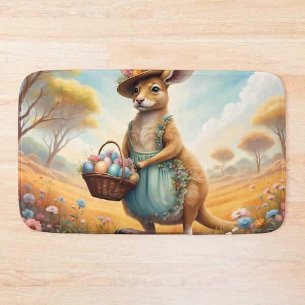 Item preview, Easter Down Under: Kangaroo delivering Painted Eggs designed and sold by ACuriousshoppe.