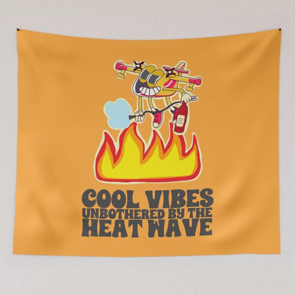 Item preview, Water Bomber Firefighter Mascot Cartoon designed and sold by petiteToulon.
