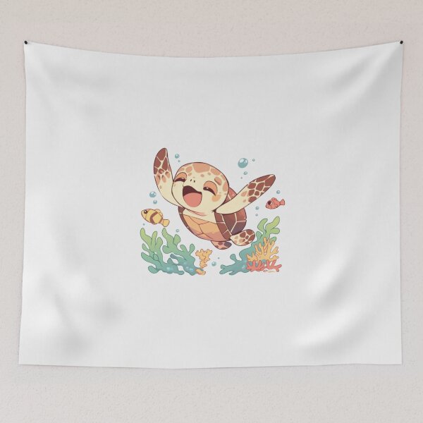 Item preview, Cute happy friend sea turtle designed and sold by PatternFly.