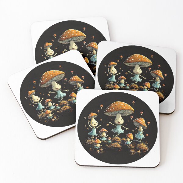 Item preview, T-Shirt Design Trending: DANCING MUSHROOMS designed and sold by ForeverPrintsOK.
