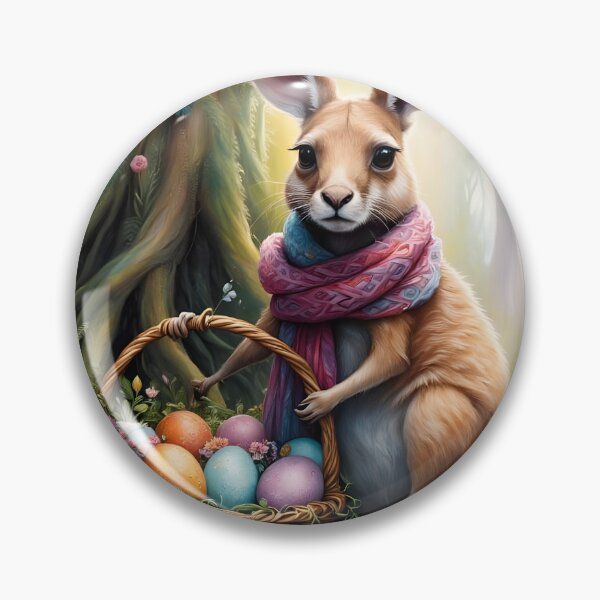 Item preview, Down Under Easter: 'Roo bringing Painted Eggs designed and sold by ACuriousshoppe.