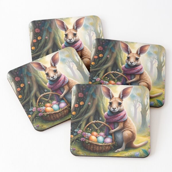 Item preview, Down Under Easter: 'Roo bringing Painted Eggs designed and sold by ACuriousshoppe.