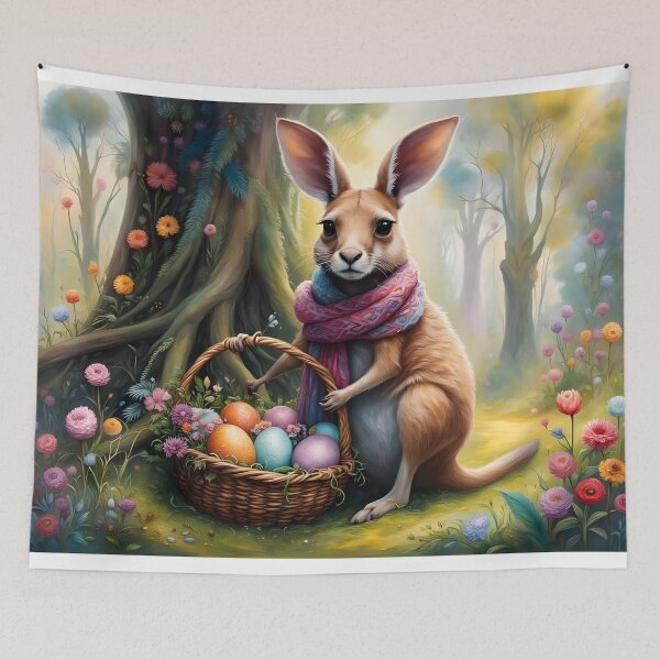 Item preview, Down Under Easter: 'Roo bringing Painted Eggs designed and sold by ACuriousshoppe.