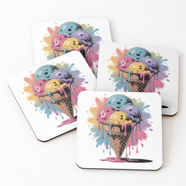 Item preview, Ice Cream Toddler Boy Girl Colorful Cone Melting Birthday designed and sold by clothesy7.