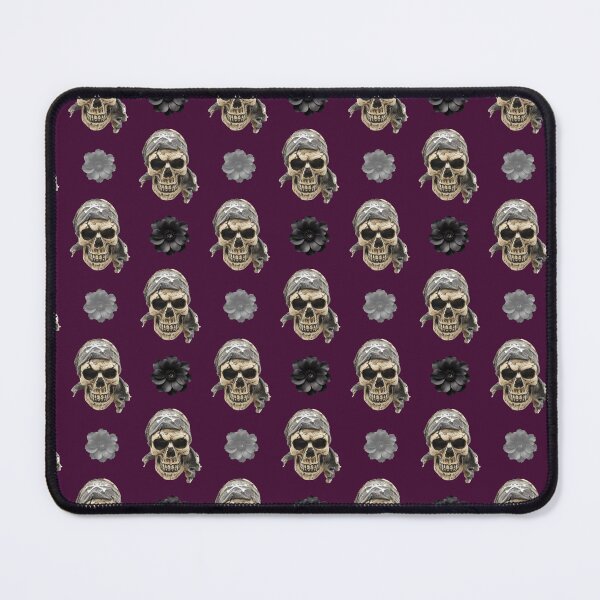 Item preview, Pirate skull and flower on dark purple designed and sold by Topmel.
