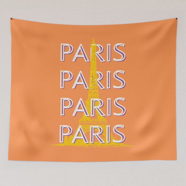 Item preview, Paris, Travel Art, Retro Travel Art, Orange designed and sold by Magic Love Art Print.