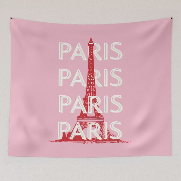 Item preview, Paris, Travel Art, Retro Art, Pink designed and sold by Magic Love Art Print.