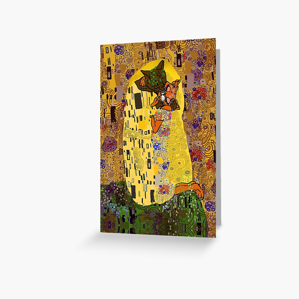 Art Folding Card Gustav Klimt The Kiss Greeting Card Artist 