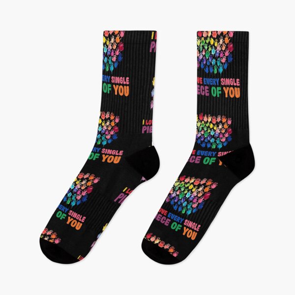 Item preview, I Love Every Single Piece Of You - Colorful Hands  - Autistic Gril Boy  designed and sold by Smix Pixels.