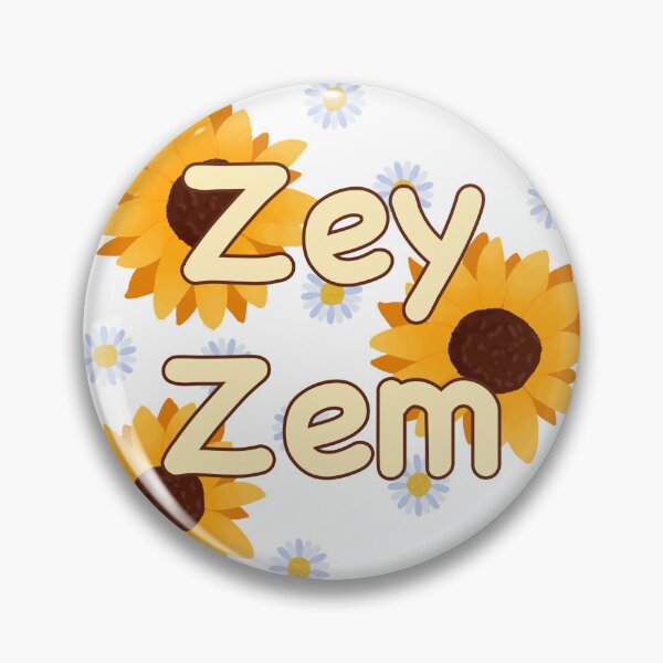 Item preview, Pronombre girasol Zey/zem designed and sold by AmazingGRACEful.