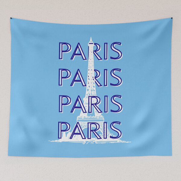 Item preview, Paris Travel Art, Travel Art, Preppy Travel Art, Blue, Minimalist designed and sold by Magic Love Art Print.