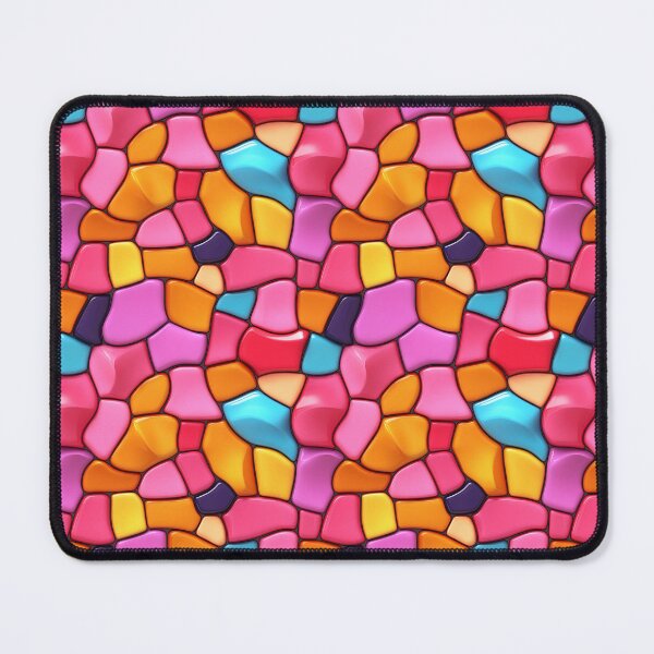 Aperçu de l'œuvre Motif de mosaïque abstrait aux couleurs vives créée et vendue par InkInduldge.