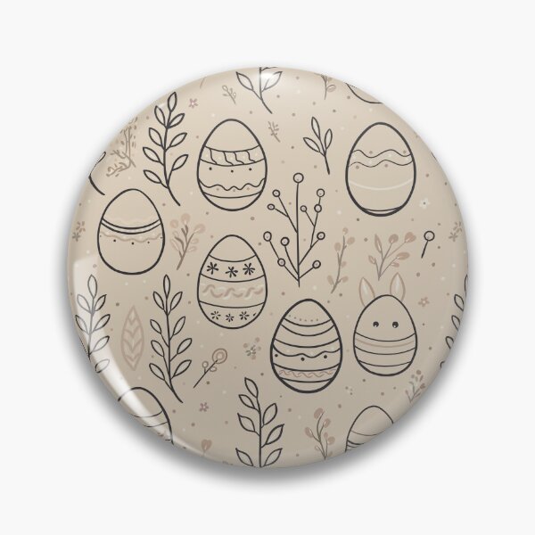 Item preview, Seamless Easter Pattern with Decorated Eggs and Botanical Elements designed and sold by Lacritsa .