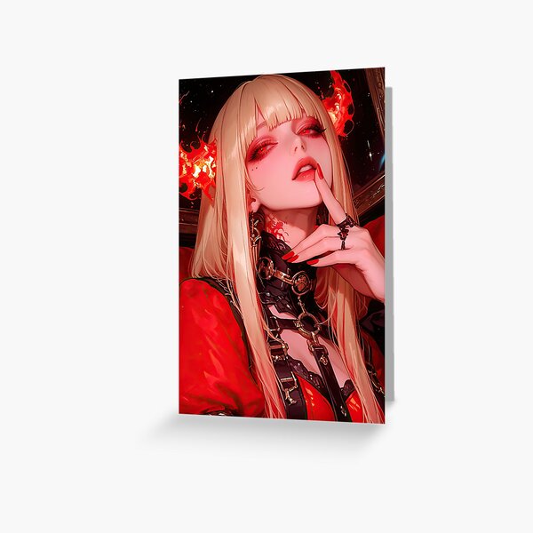 Item preview, Manga demon girl with red eyes portrait designed and sold by TheArtistOf2022.