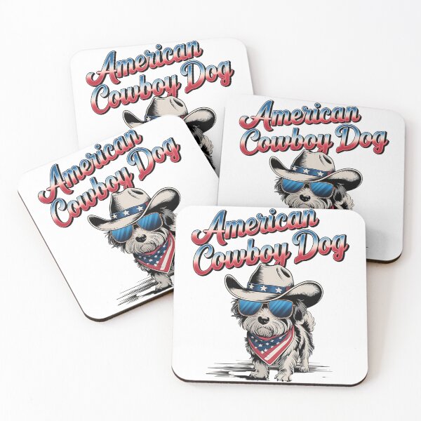 Item preview, American cowboy dog - Cowboy dog - Get the cowboy dog out - Think cowboy dog - Free cowboy dog - Run for the cowboy dog - Funky cowboy dog designed and sold by JansenGS.