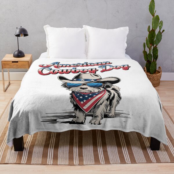 Item preview, American cowboy dog - Cowboy dog - Get the cowboy dog out - Think cowboy dog - Free cowboy dog - Run for the cowboy dog - Funky cowboy dog designed and sold by JansenGS.