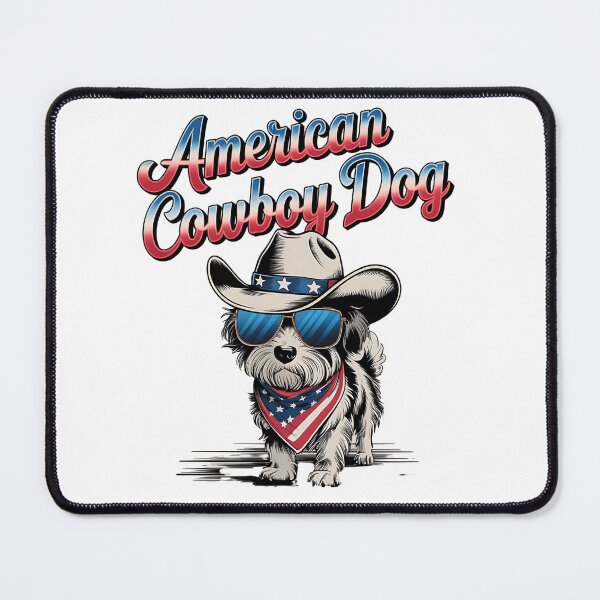 Item preview, American cowboy dog - Cowboy dog - Get the cowboy dog out - Think cowboy dog - Free cowboy dog - Run for the cowboy dog - Funky cowboy dog designed and sold by JansenGS.