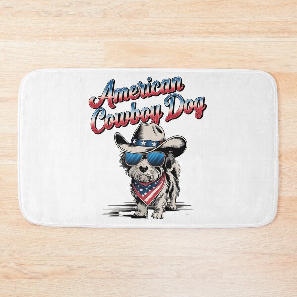 Item preview, American cowboy dog - Cowboy dog - Get the cowboy dog out - Think cowboy dog - Free cowboy dog - Run for the cowboy dog - Funky cowboy dog designed and sold by JansenGS.