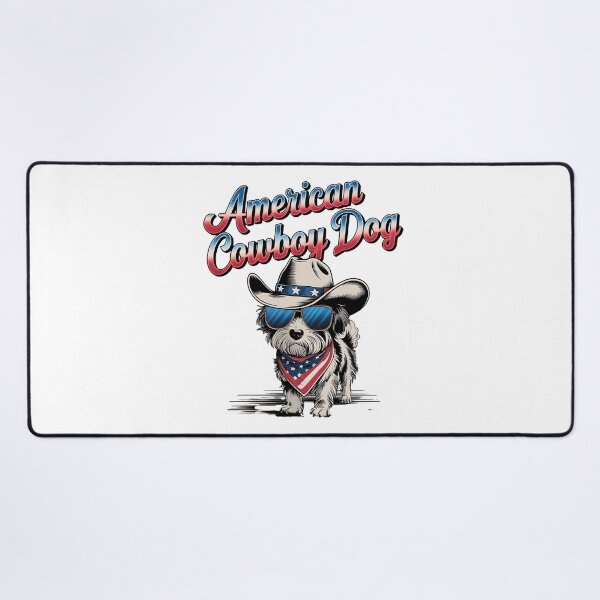 Item preview, American cowboy dog - Cowboy dog - Get the cowboy dog out - Think cowboy dog - Free cowboy dog - Run for the cowboy dog - Funky cowboy dog designed and sold by JansenGS.