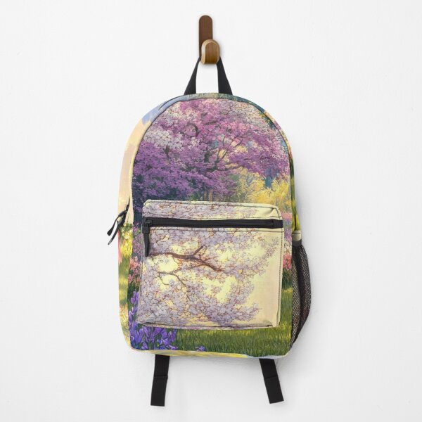 Item preview, Idyllic Spring Landscape with Cherry Blossoms and tulips designed and sold by MargaretWiktor.