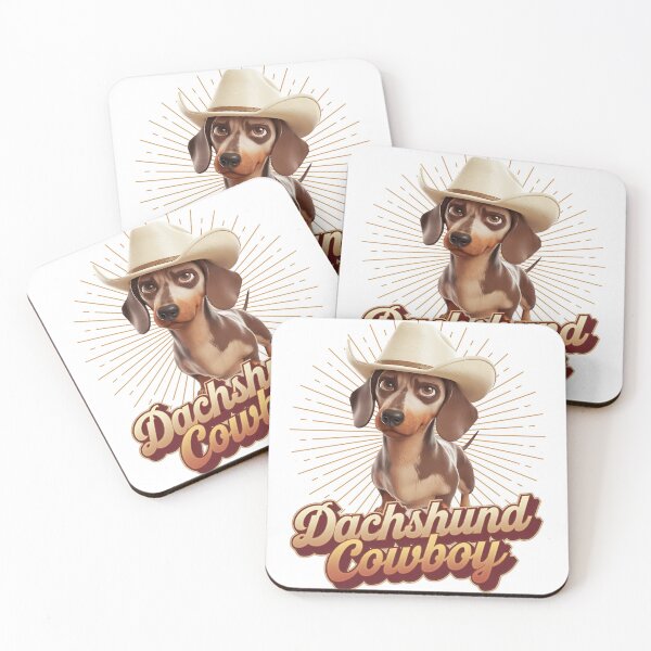 Item preview, Dachshund cowboy - Cowboy dog - Get the cowboy dog out - Think cowboy dog - Free cowboy dog - Run for the cowboy dog - Funky cowboy dog designed and sold by JansenGS.