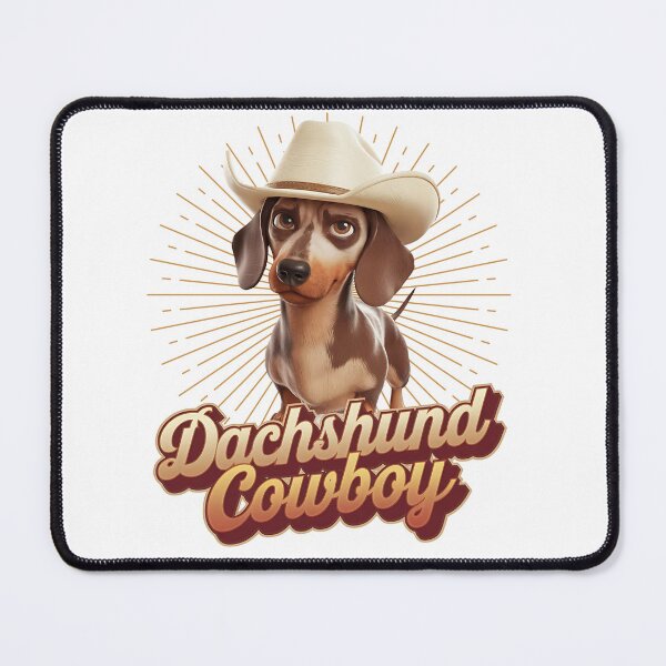 Item preview, Dachshund cowboy - Cowboy dog - Get the cowboy dog out - Think cowboy dog - Free cowboy dog - Run for the cowboy dog - Funky cowboy dog designed and sold by JansenGS.