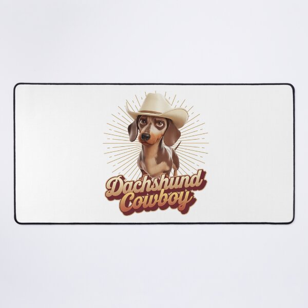 Item preview, Dachshund cowboy - Cowboy dog - Get the cowboy dog out - Think cowboy dog - Free cowboy dog - Run for the cowboy dog - Funky cowboy dog designed and sold by JansenGS.