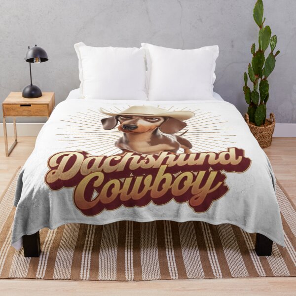 Item preview, Dachshund cowboy - Cowboy dog - Get the cowboy dog out - Think cowboy dog - Free cowboy dog - Run for the cowboy dog - Funky cowboy dog designed and sold by JansenGS.