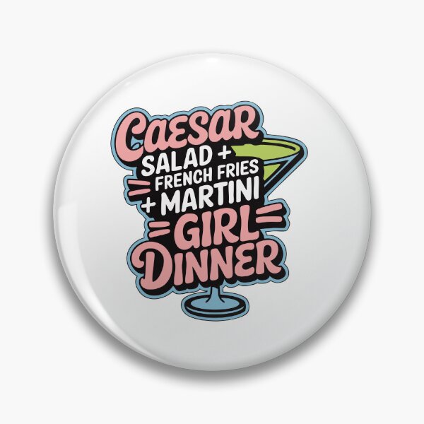 Item preview, Girl Dinner Caesar Salad French Fries Martini designed and sold by LITHREADS.