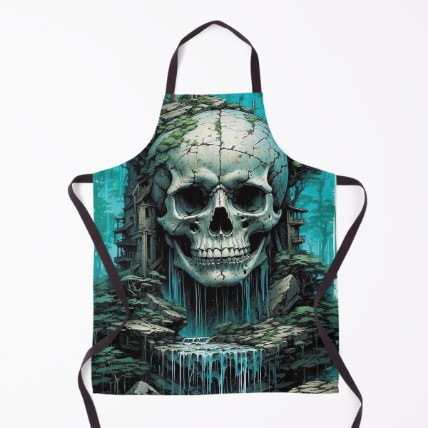 Item preview, Fantasy skull in forest with water river designed and sold by TheArtistOf2022.