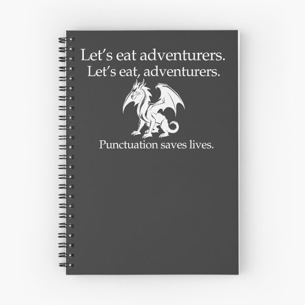 Item preview, White Dragon: Punctuation Saves Lives designed and sold by TenkaTees.
