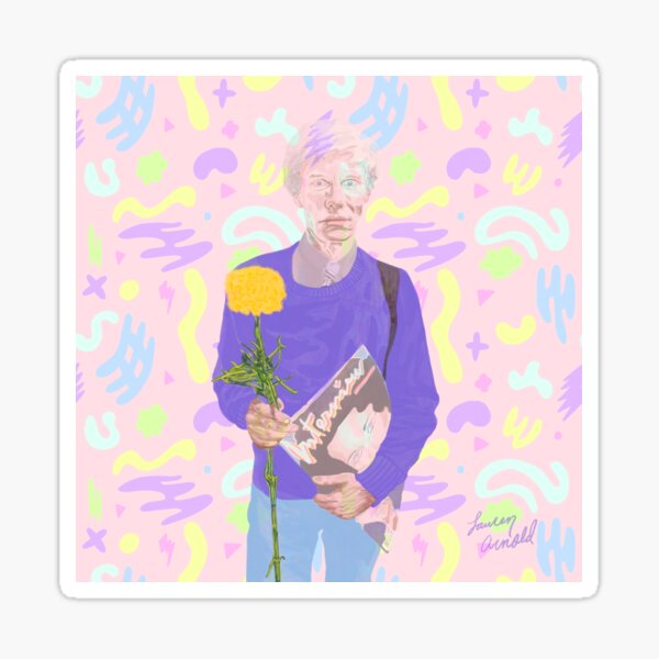 Item preview, Andy Warhol Pop Art with Pastel Abstract Print designed and sold by Ethereal Pop Art & Classical Reimaginations.