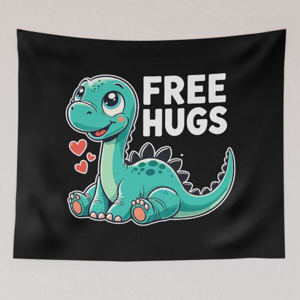 Item preview, Apatosaurus Dino Baby Free Hugs Gift designed and sold by Pineapple-Tree.