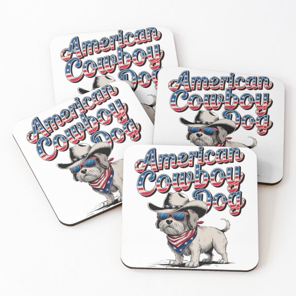 Item preview, American cowboy dog - Cowboy dog - Get the cowboy dog out - Think cowboy dog - Free cowboy dog - Run for the cowboy dog - Funky cowboy dog designed and sold by JansenGS.