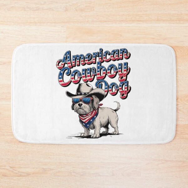 Item preview, American cowboy dog - Cowboy dog - Get the cowboy dog out - Think cowboy dog - Free cowboy dog - Run for the cowboy dog - Funky cowboy dog designed and sold by JansenGS.