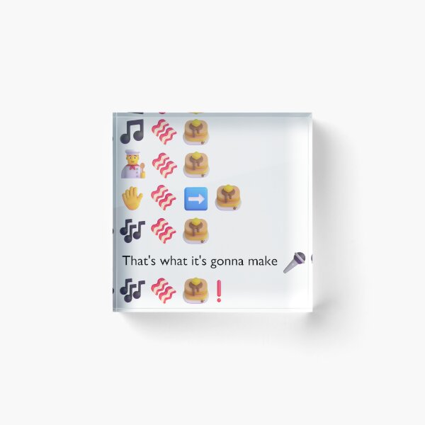 Item preview, Bacon pancake emoji lyrics designed and sold by DigitArtAnahis.