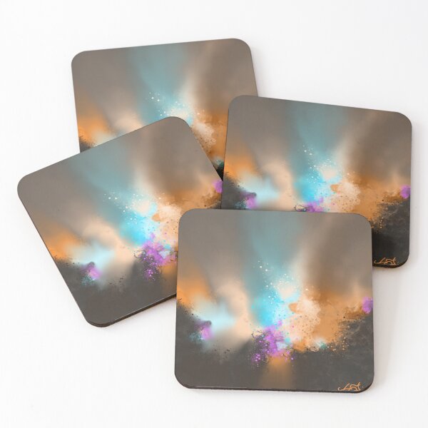 Item preview, The Flame - Orange Teal Colorful Abstract designed and sold by Joey Santiago.