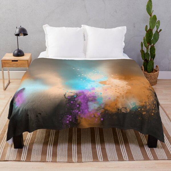 Item preview, The Flame - Orange Teal Colorful Abstract designed and sold by Joey Santiago.