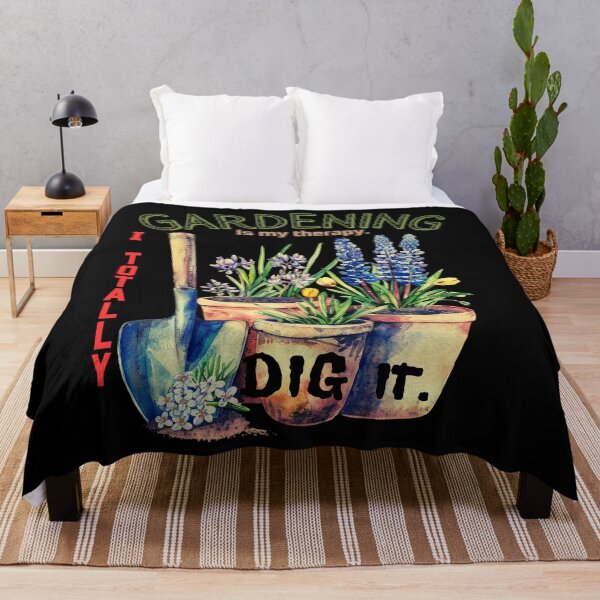 Item preview, Gardening Is My Therapy – I Totally Dig It, Funny Plant Lover Design designed and sold by Ela-graphicwiz.