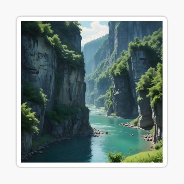 Item preview, Aare Gorge, Switzerland: Dramatic Limestone Cliffs and Turquoise Waters designed and sold by LSV-Art.