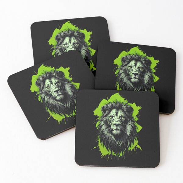 Item preview, Lion Abstract Green designed and sold by StefAnimal.