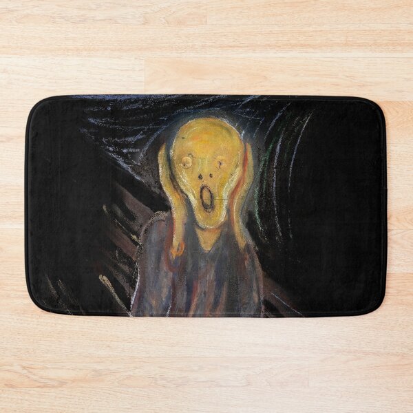 Item preview, The Scream by Edvard Munch, an iconic expressionist painting, depicts a figure with a haunting, open-mouthed expression against a swirling fear designed and sold by mirrorimages.