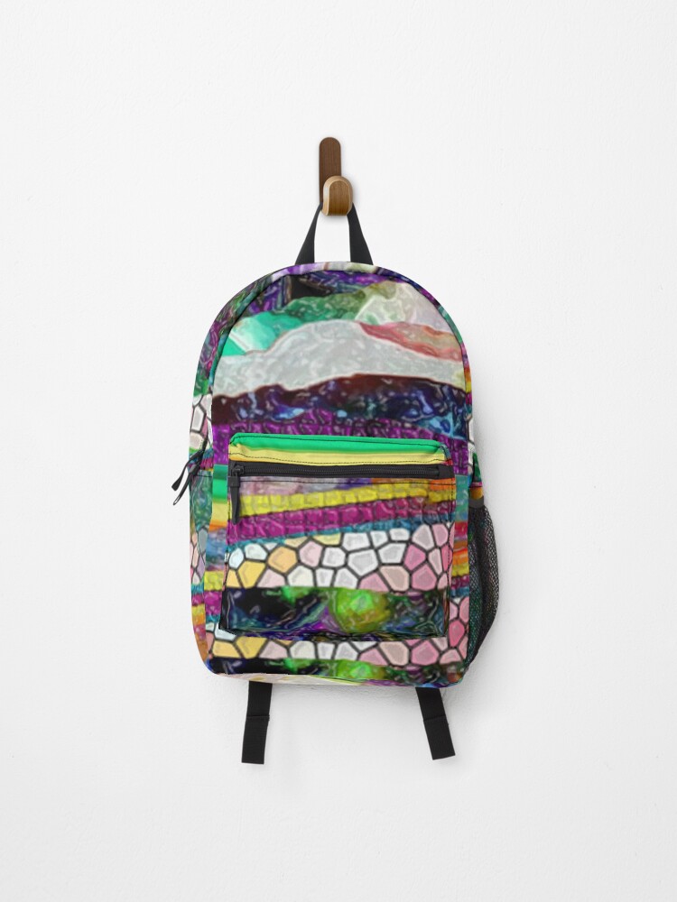 Thumbnail 1 of 3, Backpack, Abstract Landscape designed and sold by storecee.