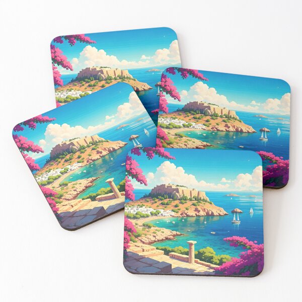 Item preview, Acropolis of Lindos: Aegean Vista of Ancient Ruins designed and sold by LSVart.