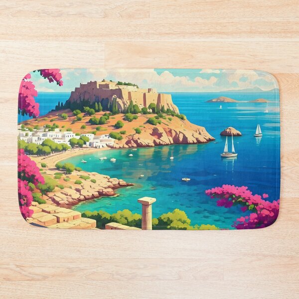 Item preview, Acropolis of Lindos: Aegean Vista of Ancient Ruins designed and sold by LSVart.
