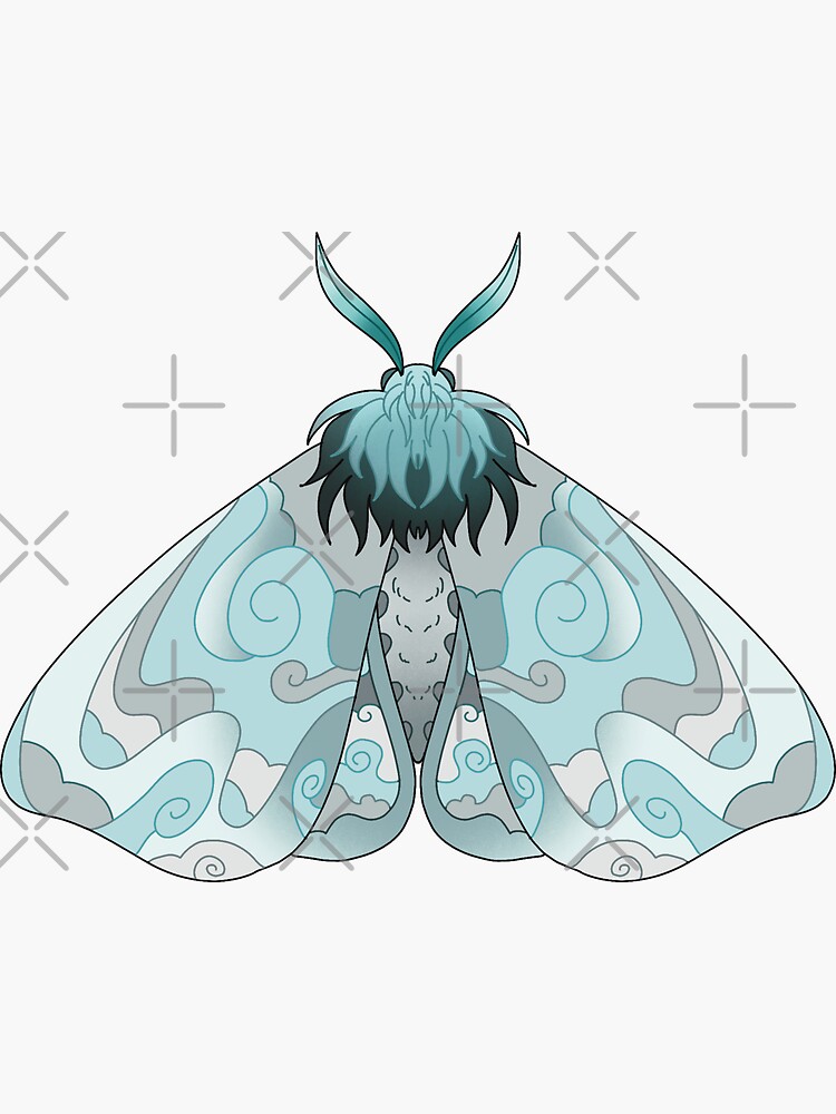 Thumbnail 3 of 3, Sticker, Windy moth designed and sold by kitoridragoness.